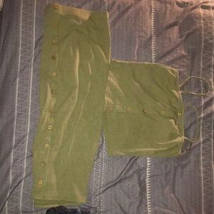 Olive green two piece set size medium